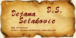 Dejana Selaković vizit kartica